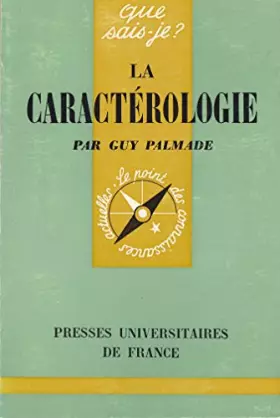 Couverture du produit · LA CARACTEROLOGIE