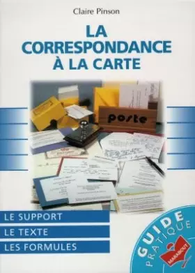 Couverture du produit · La correspondance à la carte