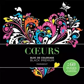 Couverture du produit · Bloc de coloriage Black Premium - Coeurs