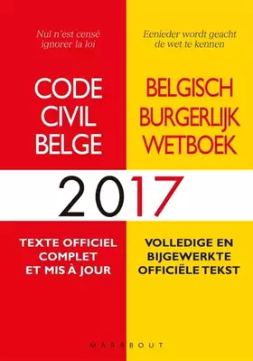 Couverture du produit · Code civil Belge 2017