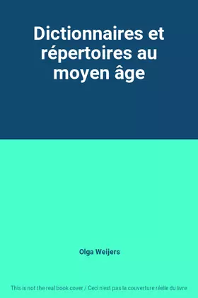 Couverture du produit · Dictionnaires et répertoires au moyen âge