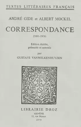 Couverture du produit · Correspondance (1891-1938)