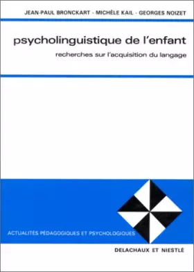 Couverture du produit · Psycholinguistique de l'enfant