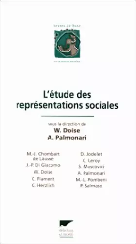 Couverture du produit · L'Etude des représentations sociales