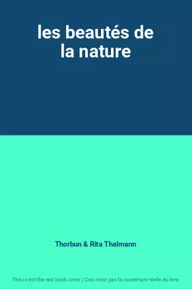 Couverture du produit · les beautés de la nature