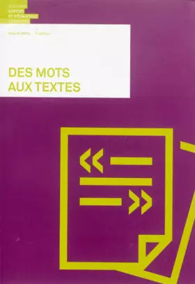 Couverture du produit · Des mots aux textes