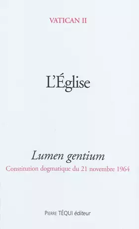 Couverture du produit · L'Eglise : Lumen Gentium