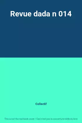 Couverture du produit · Revue dada n 014