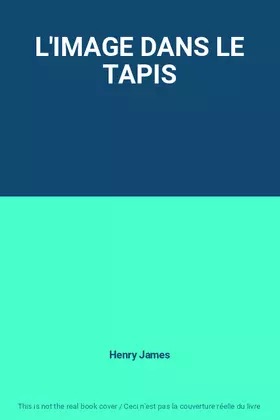 Couverture du produit · L'IMAGE DANS LE TAPIS