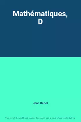 Couverture du produit · Mathématiques, D