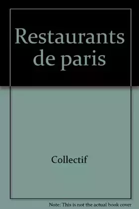 Couverture du produit · Restaurants de Paris (ancienne édition)