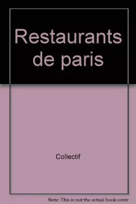 Couverture du produit · Restaurants de Paris