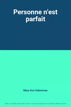 Couverture du produit · Personne n'est parfait