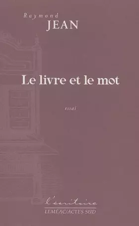 Couverture du produit · Le livre et le mot
