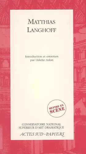 Couverture du produit · Matthias Langhoff
