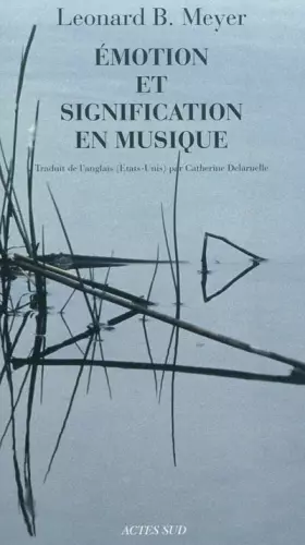 Couverture du produit · Emotion et signification en musique