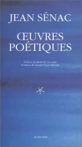 Couverture du produit · Oeuvres poétiques