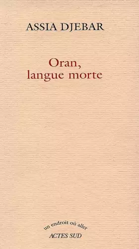 Couverture du produit · Oran, langue morte