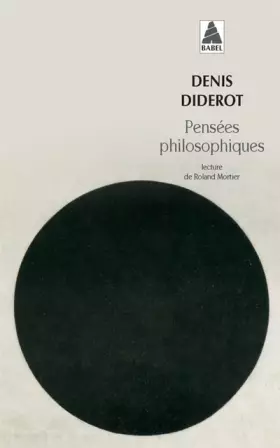 Couverture du produit · Pensées philosophiques
