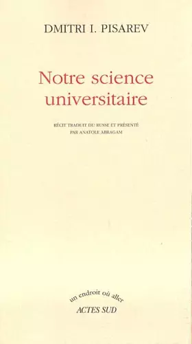 Couverture du produit · Notre science universitaire