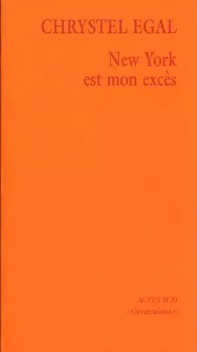 Couverture du produit · New York est mon excès