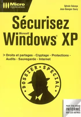 Couverture du produit · Sécurisez Windows XP