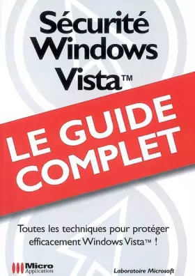Couverture du produit · Sécurité Windows Vista