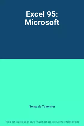Couverture du produit · Excel 95: Microsoft
