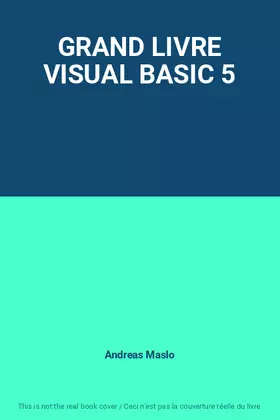 Couverture du produit · GRAND LIVRE VISUAL BASIC 5