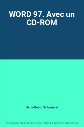Couverture du produit · WORD 97. Avec un CD-ROM
