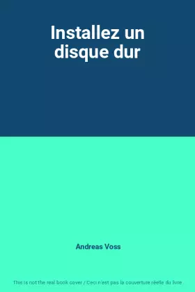 Couverture du produit · Installez un disque dur