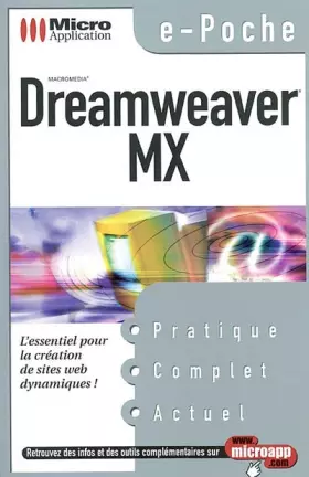Couverture du produit · Dreamweaver MX