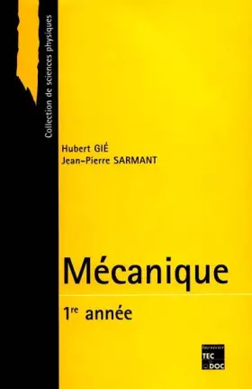 Couverture du produit · Mécanique. 1ère année