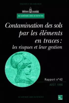 Couverture du produit · Contamination des sols par les éléments en traces: Les risques et leur gestion