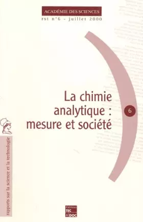 Couverture du produit · La chimie analytique : mesure et société