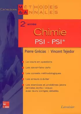 Couverture du produit · Chimie 2e année PSI-PSI*