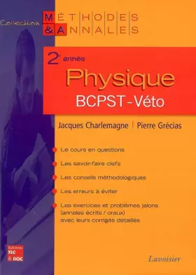 Couverture du produit · Physique 2e année BCPST-Véto