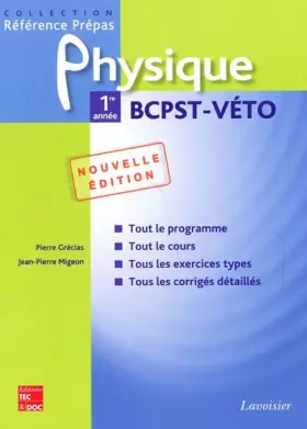 Couverture du produit · Physique 1re année BCPST-Véto