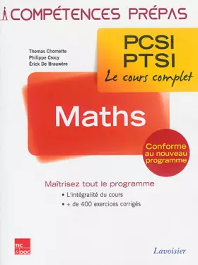 Couverture du produit · Maths 1re année PCSI-PTSI