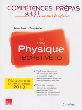 Couverture du produit · Physique 1re année BCPST-Véto