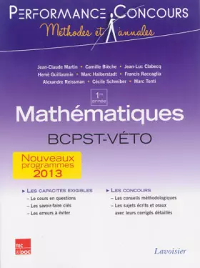 Couverture du produit · Mathématiques 1re année BCPST-VETO