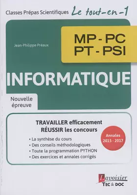Couverture du produit · Informatique 2e année MP, PC, PT, PSI