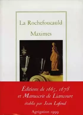 Couverture du produit · Maximes