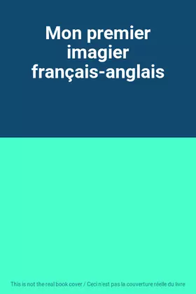 Couverture du produit · Mon premier imagier français-anglais