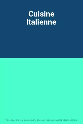 Couverture du produit · Cuisine Italienne