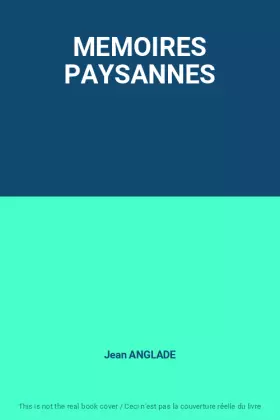 Couverture du produit · MEMOIRES PAYSANNES