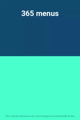 Couverture du produit · 365 menus