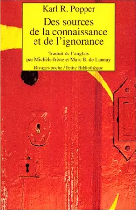 Couverture du produit · Des sources de la connaissance et de l'ignorance