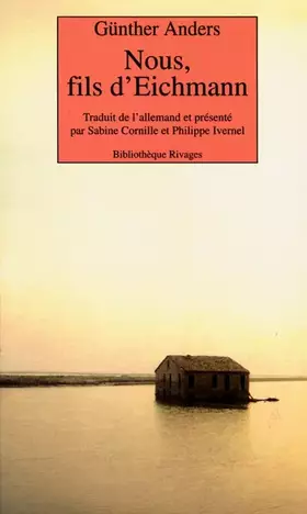 Couverture du produit · Nous, fils d'Eichmann : lettre ouverte à Claude Eichmann