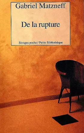 Couverture du produit · De la rupture